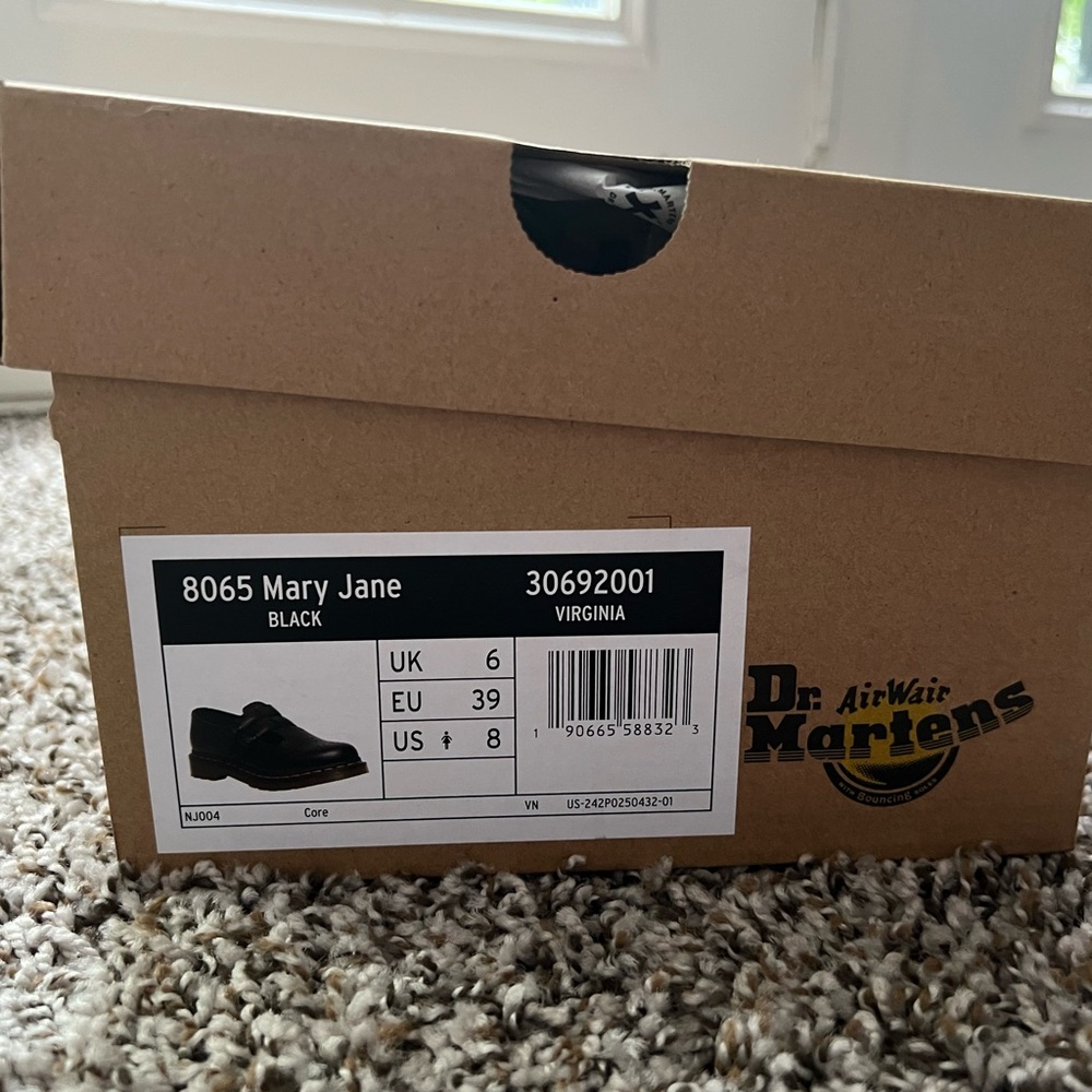 Dr. Martens Black 8065 Virginia Mary Jane Shoes